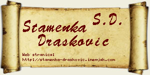 Stamenka Drašković vizit kartica